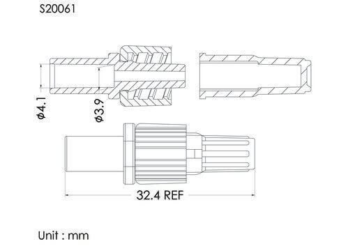 MLS with spin lock and cap, B type, tube OD4.1mm