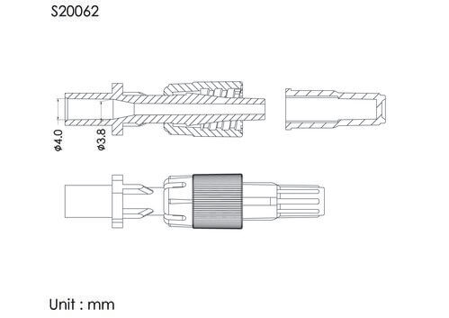 MLS with spin lock and cap, C type, tube OD4.1mm