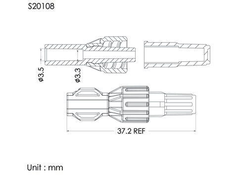 MLS with spin lock and cap, PH type, tube OD3.5mm