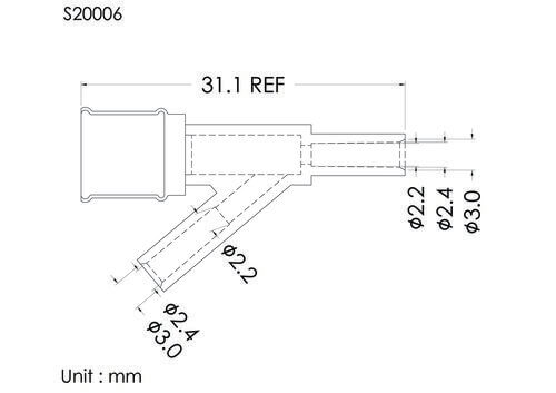 Y型注射帽, 管徑OD2.4mm