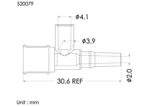 TL injection site, tube OD4.1mm