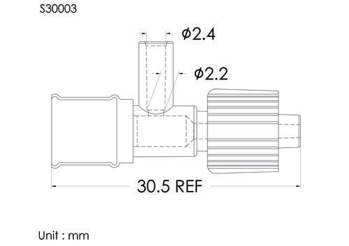 TL型注射帽加螺帽, 管徑OD4.1mm