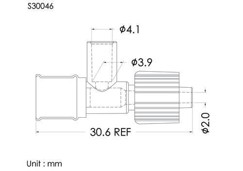 TL injection site w/ spin lock, tube OD4.1mm