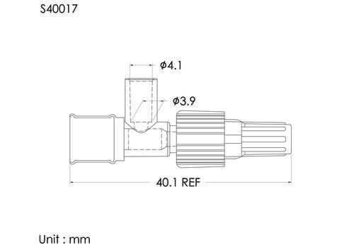 TL注射帽加螺帽加蓋, 管徑4.1mm