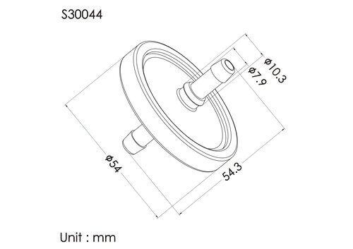 Insufflation filter, Orange